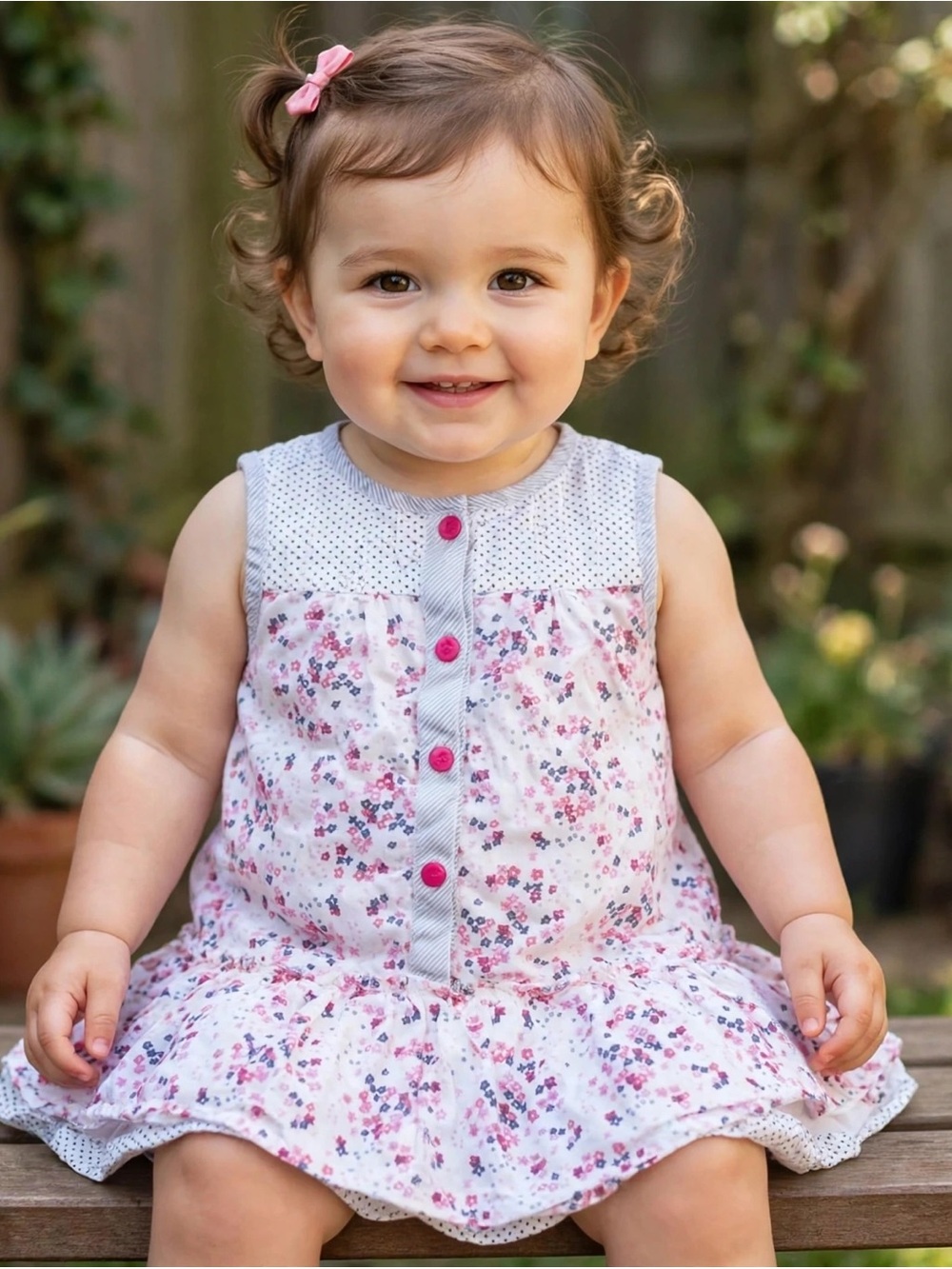 Cutey Couture Floral Print Ruffle Dress Size 18-24 Months